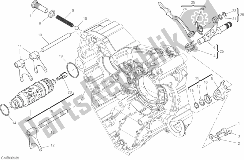 Todas as partes de Shift Cam - Garfo do Ducati Diavel 1260 S Thailand 2019